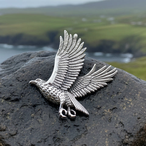 Load image into Gallery viewer, Eagle in Flight Necklace in Sterling Silver