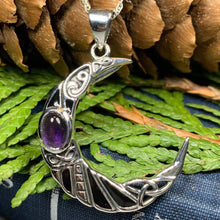 Load image into Gallery viewer, Aulay Raven Moon Necklace