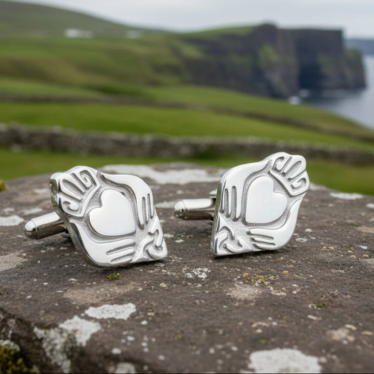 Claddagh Cuff Links, Irish Jewelry, Celtic Jewelry, Dad Gift, Groom Gift, Dad Gift, Graduation Gift, Brother Gift, Ireland Gift, Man Gift