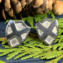 Load image into Gallery viewer, Scotland Flag Cuff Links, Scotland Jewelry, Celtic Jewelry, Saltire Jewelry, Bagpiper Gift, Groom Gift, Boyfriend Gift, Husband Gift