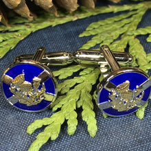 Load image into Gallery viewer, Thistle Cuff Links, Scotland Jewelry, Celtic Jewelry, Dad Gift, Bagpiper Gift, Groom Gift, Best Man Gift, Boyfriend Gift, Saltire Jewelry