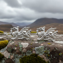 Load image into Gallery viewer, Welsh Dragon Cuff Links, Dragon Jewelry, Animal Jewelry, Wales Jewelry, Celtic Jewelry, Groom Gift, Best Man Gift, Anniversary Gift