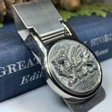 Load image into Gallery viewer, Welsh Dragon Money Clip, Celtic Jewelry, Wales Jewelry, Graduation Gift, Irish Jewelry, Dad Gift, Groom Gift, Best Man Gift, Dragon Jewelry