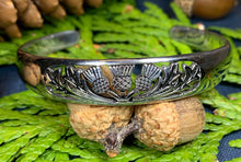 Load image into Gallery viewer, Thistle Bracelet, Celtic Jewelry, Scotland Jewelry, Celtic Bangle Bracelet, Nature Jewelry, Wife Gift, Outlander Jewelry, Mom Gift
