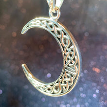 Load image into Gallery viewer, Celtic Knot Moon Necklace