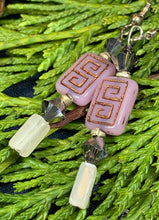 Load image into Gallery viewer, Celtic Blush Earrings, Rose Quartz Jewelry, Celtic Knot Earrings, Mom Gift, Sister Gift, Aunt Gift, Teacher Gift, Wife Gift