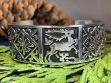 Load image into Gallery viewer, Celtic Stag Bracelet, Celtic Jewelry, Irish Jewelry, Bangle Bracelet, Scotland Jewelry, Wiccan Jewelry, Scotland Lion Jewelry, Hunter Gift