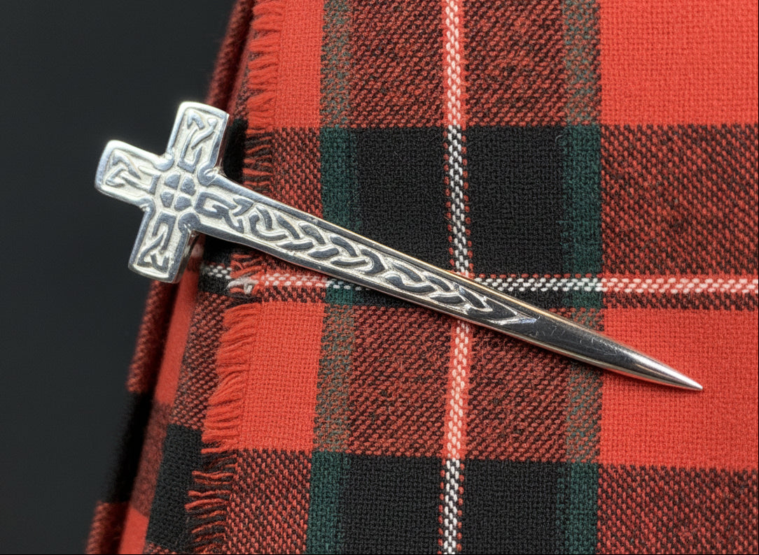 Celtic Cross Kilt Pin - Handmade in Scotland — view 9
