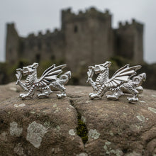 Load image into Gallery viewer, Welsh Dragon Cuff Links, Dragon Jewelry, Animal Jewelry, Wales Jewelry, Celtic Jewelry, Groom Gift, Best Man Gift, Anniversary Gift