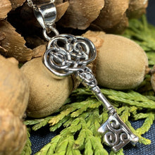 Load image into Gallery viewer, Celtic Key Necklace, Irish Jewelry, Celtic Jewelry, Ireland Gift, Key Pendant, Scotland Jewelry, Celtic Knot Jewelry, Mom Gift, Wife Gift