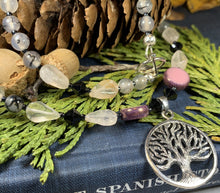 Load image into Gallery viewer, Tree of Life Necklace, Celtic Jewelry, Irish Jewelry, Boho Necklace, Yoga Jewelry, Wiccan Jewelry, Crystal Necklace, Aunt Gift, Mom Gift