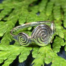 Load image into Gallery viewer, Triple Spiral Ring, Celtic Jewelry, Irish Jewelry, Celtic Knot Jewelry, Irish Ring, Irish Dance Gift, Celtic Spiral, Pagan Jewelry, Wiccan