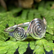 Load image into Gallery viewer, Triple Spiral Ring, Celtic Jewelry, Irish Jewelry, Celtic Knot Jewelry, Irish Ring, Irish Dance Gift, Celtic Spiral, Pagan Jewelry, Wiccan