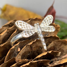 Load image into Gallery viewer, Dragonfly Ring, Celtic Jewelry, Nature Ring, Outlander Jewelry, Girlfriend Gift, Anniversary Gift, Friendship Gift, Mom Gift, Sister Gift