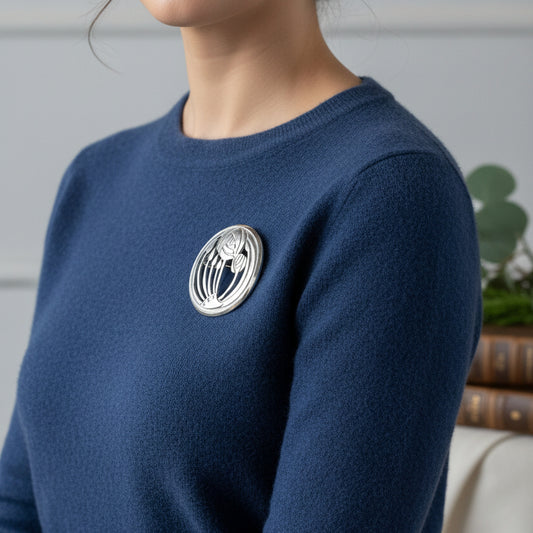 Scottish Mackintosh Brooch, Celtic Jewelry, Scotland Jewelry, Outlander Jewelry, Rennie Mackintosh Gift, Mom Gift, Wife Gift, Rose Jewelry