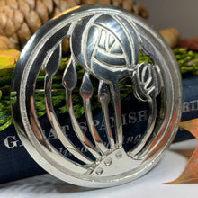 Load image into Gallery viewer, Scottish Mackintosh Brooch, Celtic Jewelry, Scotland Jewelry, Outlander Jewelry, Rennie Mackintosh Gift, Mom Gift, Wife Gift, Rose Jewelry