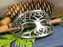 Load image into Gallery viewer, Tree of Life Hair Slide, Celtic Jewelry, Mom Gift, Tree Jewelry, Friendship Gift, Wiccan Jewelry, Anniversary Gift, Bun Holder, Hair Clip