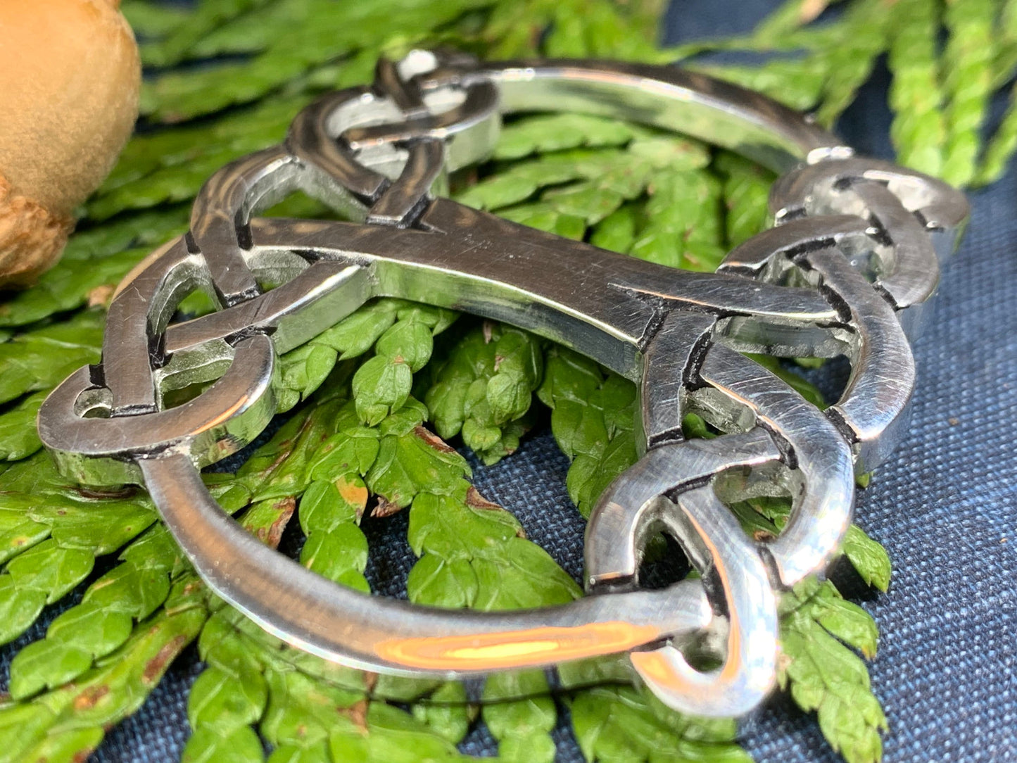 Pewter Celtic Knot Scarf Ring — view 7