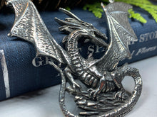 Load image into Gallery viewer, Dragon Necklace, Celtic Jewelry, Pagan Jewelry, Gothic Necklace, Wiccan Jewelry, Welsh Dragon Pendant, Pagan Jewelry, Wales Jewelry