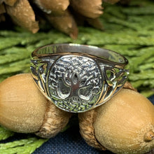 Load image into Gallery viewer, Tree of Life Ring, Celtic Jewelry, Irish Jewelry, Norse Jewelry, Celtic Knot Ring, Anniversary Gift, Wiccan Jewelry, Trinity Knot Ring