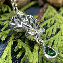 Load image into Gallery viewer, Thistle Necklace, Scotland Jewelry, Celtic Jewelry, Anniversary Gift, Bridal Jewelry, Wife Gift, Outlander Jewelry, Amethyst Jewelry