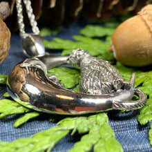 Load image into Gallery viewer, Cat Necklace, Moonstone Jewelry, Cat Pendant, Moon Necklace, Celestial Jewelry, Nature Jewelry, Irish Jewelry, Graduation Gift, Sister Gift