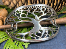 Load image into Gallery viewer, Tree of Life Hair Slide, Celtic Jewelry, Mom Gift, Tree Jewelry, Friendship Gift, Wiccan Jewelry, Anniversary Gift, Bun Holder, Hair Clip