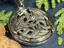 Load image into Gallery viewer, Dragon Necklace, Celtic Jewelry, Celtic Knot Jewelry, Pagan Jewelry, Gothic Necklace, Wiccan Jewelry, Ireland Jewelry, Wales Jewelry