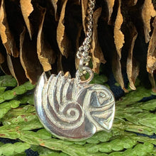 Load image into Gallery viewer, Puffin Necklace, Scotland Jewelry, Outlander Jewelry, Celtic Jewelry, Bird Jewelry, Girlfriend Gift, Anniversary Gift, Heart Jewelry