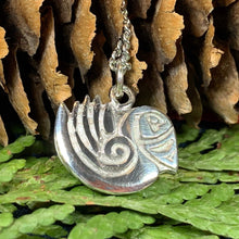 Load image into Gallery viewer, Puffin Necklace, Scotland Jewelry, Outlander Jewelry, Celtic Jewelry, Bird Jewelry, Girlfriend Gift, Anniversary Gift, Heart Jewelry