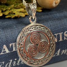 Load image into Gallery viewer, Celtic Spiral Necklace, Celtic Jewelry, Irish Jewelry, Scotland Jewelry, Norse Jewelry, Wiccan Jewelry, Pagan Jewelry, Druid Jewelry