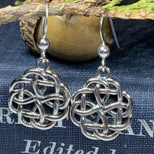 Load image into Gallery viewer, Celtic Knot Earrings, Irish Jewelry, Trinity Knot Earrings, Mom Gift, Anniversary Gift, Scotland Jewelry, Wife Gift, Triquetra Jewelry