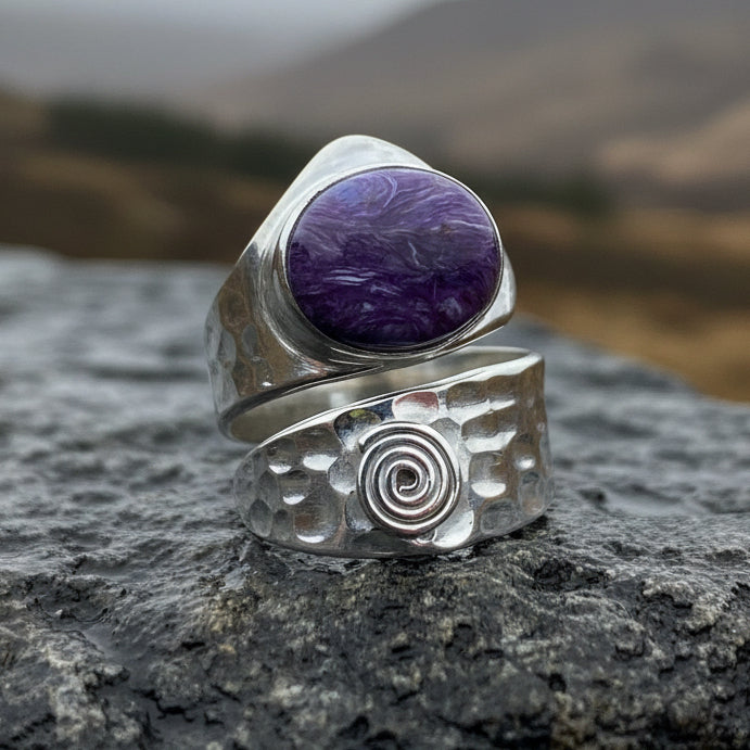 Celtic Spiral Wrap Ring – Celtic Crystal Design Jewelry
