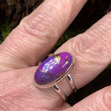 Load image into Gallery viewer, Celtic Mystic Ring, Turquoise Jewelry, Celtic Ring, Purple Jewelry, Celtic Jewelry, Anniversary Gift, Wiccan Jewelry, Wife Gift
