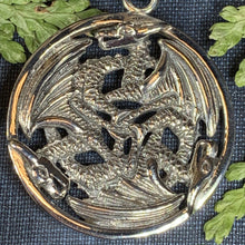 Load image into Gallery viewer, Dragon Necklace, Celtic Jewelry, Celtic Knot Jewelry, Pagan Jewelry, Gothic Necklace, Wiccan Jewelry, Ireland Jewelry, Wales Jewelry