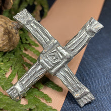 Load image into Gallery viewer, Saint Bridget's Cross Brooch, Celtic Pin, Religious Jewelry, Irish Cross Pin, Celtic Cross Gift, Sister Gift, Mom Gift, Ireland Gift