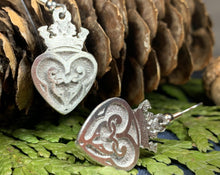 Load image into Gallery viewer, Luckenbooth Earrings, Scotland Earrings, Anniversary Gift, Heart Jewelry, Friend Gift, Girlfriend Jewelry, Celtic Jewelry, Outlander Jewelry