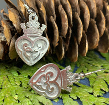 Load image into Gallery viewer, Luckenbooth Earrings, Scotland Earrings, Anniversary Gift, Heart Jewelry, Friend Gift, Girlfriend Jewelry, Celtic Jewelry, Outlander Jewelry