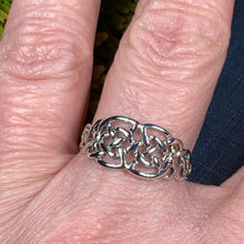 Load image into Gallery viewer, Celtic Knot Ring, Celtic Jewelry, Irish Jewelry, Celtic Shield Jewelry, Irish Ring, Irish Dance Gift, Anniversary Gift, Bridal Ring, Wiccan
