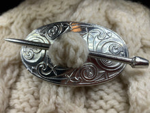 Load image into Gallery viewer, Celtic Scarf Ring, Scotland Jewelry, Irish Jewelry, Celtic Jewelry, Outlander Jewelry, Celtic Spiral Jewelry, Sister Gift, Scarf Slide