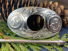 Load image into Gallery viewer, Celtic Scarf Ring, Scotland Jewelry, Irish Jewelry, Celtic Jewelry, Outlander Jewelry, Celtic Spiral Jewelry, Sister Gift, Scarf Slide