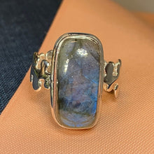 Load image into Gallery viewer, Celtic Magic Ring, Labradorite Jewelry, Statement Ring, Celestial Jewelry, Celtic Jewelry, Anniversary Gift, Wiccan Jewelry, Wife Gift