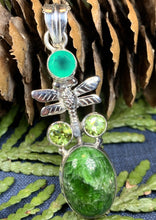 Load image into Gallery viewer, Dragonfly Necklace, Celtic Jewelry, Nature Jewelry, Gemstone Jewelry, Anniversary Gift, Insect Jewelry, Bridal Jewelry, Sweet 16 Gift

