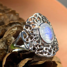 Load image into Gallery viewer, Celtic Star Ring, Moonstone Jewelry, Celtic Knot Ring, Irish Jewelry, Celtic Jewelry, Anniversary Gift, Wiccan Jewelry, Wife Gift, Mom Gift