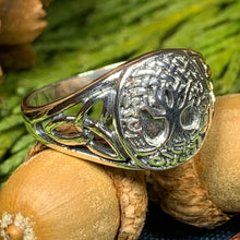 Load image into Gallery viewer, Tree of Life Ring, Celtic Jewelry, Irish Jewelry, Norse Jewelry, Celtic Knot Ring, Anniversary Gift, Wiccan Jewelry, Trinity Knot Ring