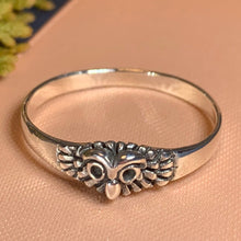 Load image into Gallery viewer, Owl Ring, Bird Jewelry, Owl Jewelry, Nature Jewelry, Celtic Jewelry, Anniversary Gift, Wiccan Jewelry, Pagan Jewelry, Mom Gift, Teacher Gift