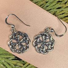 Load image into Gallery viewer, Celtic Knot Earrings, Irish Jewelry, Trinity Knot Earrings, Mom Gift, Anniversary Gift, Scotland Jewelry, Wife Gift, Triquetra Jewelry
