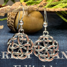 Load image into Gallery viewer, Celtic Knot Earrings, Irish Jewelry, Trinity Knot Earrings, Mom Gift, Anniversary Gift, Scotland Jewelry, Wife Gift, Triquetra Jewelry