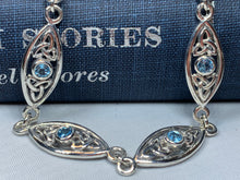 Load image into Gallery viewer, Trinity Knot Bracelet, Celtic Jewelry, Topaz Jewelry, Irish Jewelry, Bridal Jewelry, Scotland Jewelry, Anniversary Gift, Girlfriend Gift