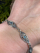 Load image into Gallery viewer, Trinity Knot Bracelet, Celtic Jewelry, Topaz Jewelry, Irish Jewelry, Bridal Jewelry, Scotland Jewelry, Anniversary Gift, Girlfriend Gift